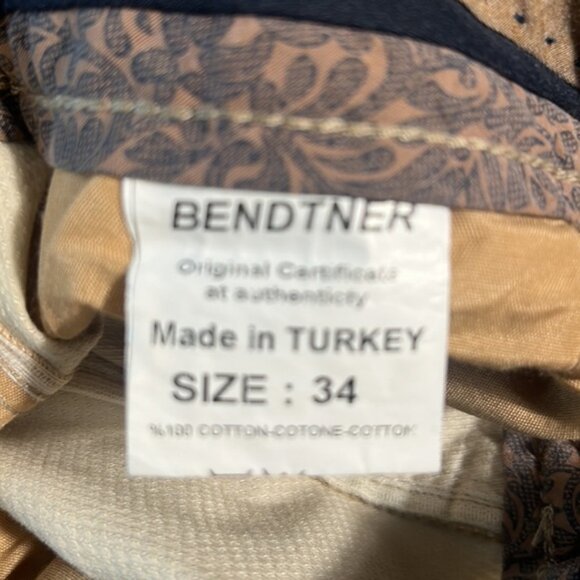 NWT BTB BENDTNER MEN SLIM FIT COTTON PANTS IN Beige size 34 - Picture 8 of 9